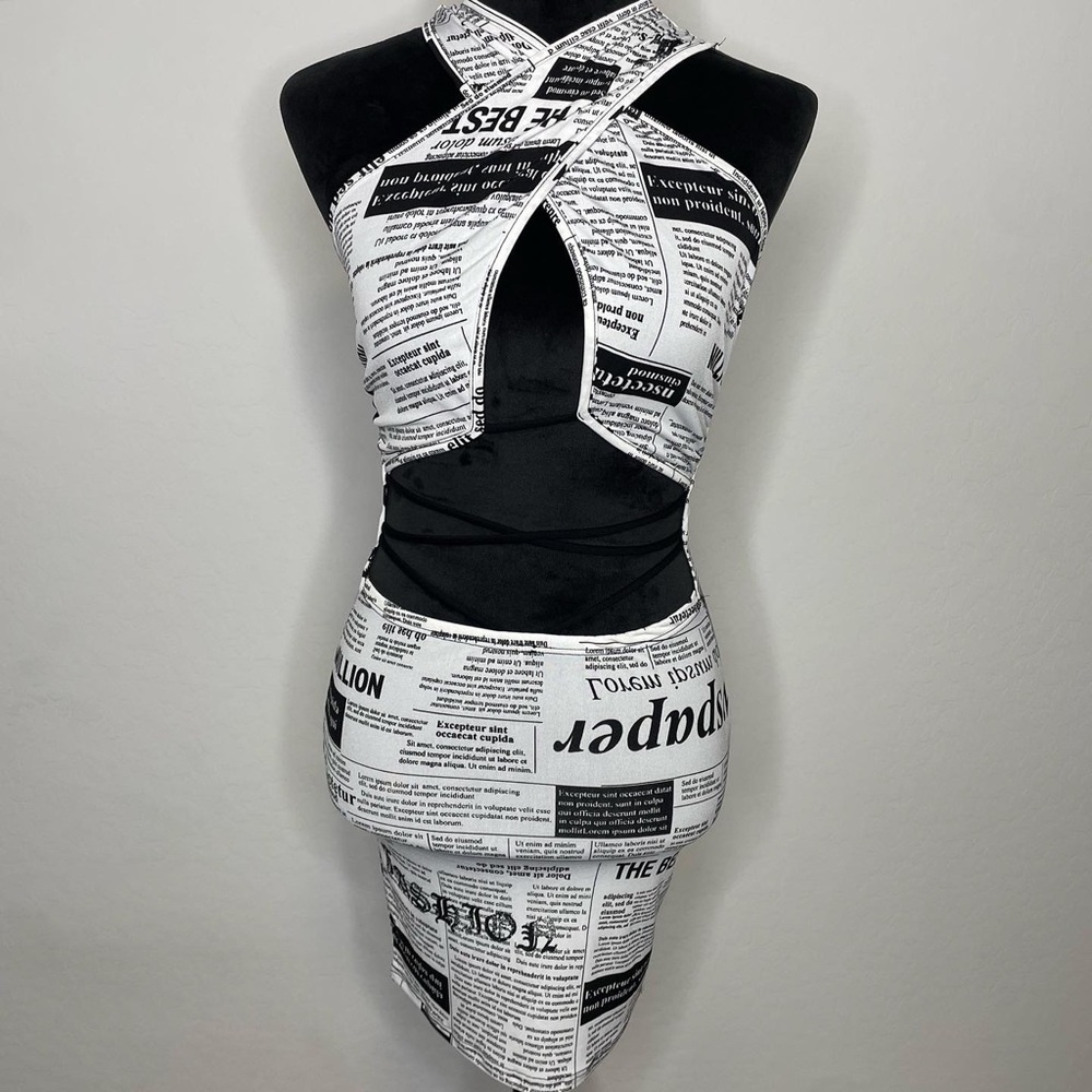Newspaper Bodycon dress